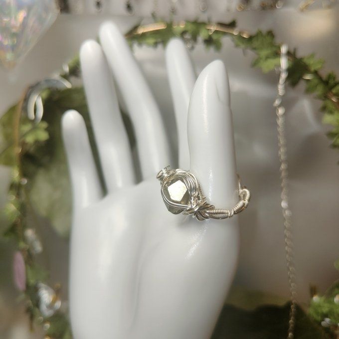 Bague pyrite - Courrone ✨ ajustable