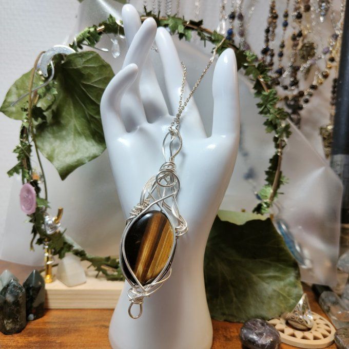 Amulette oeil de tigre - ✨Ovale _pierre protectrice et énergisante ✨ - Copie