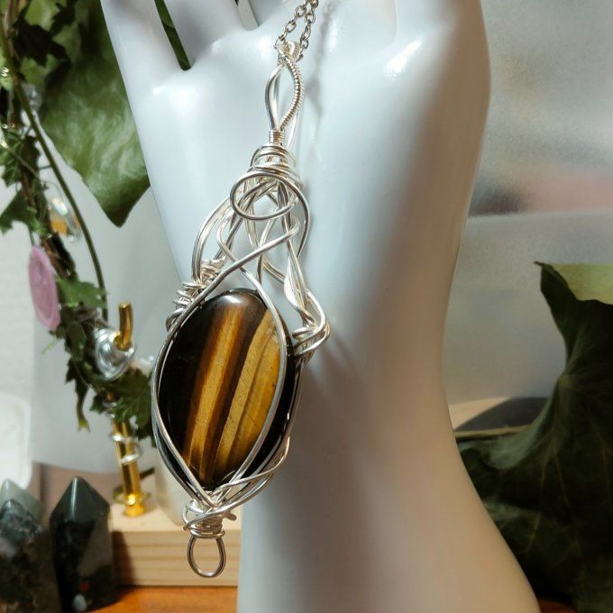 Amulette oeil de tigre - ✨Ovale _pierre protectrice et énergisante ✨ - Copie