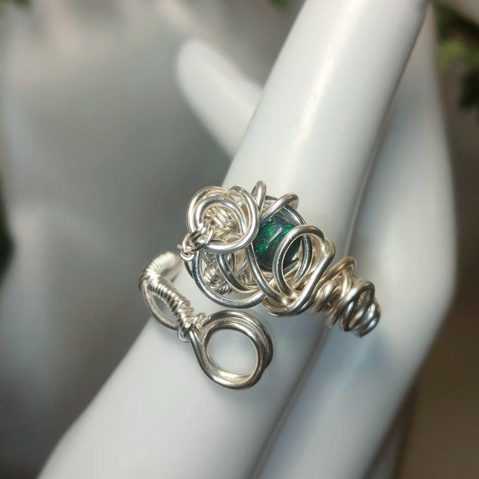 Bague opale noire