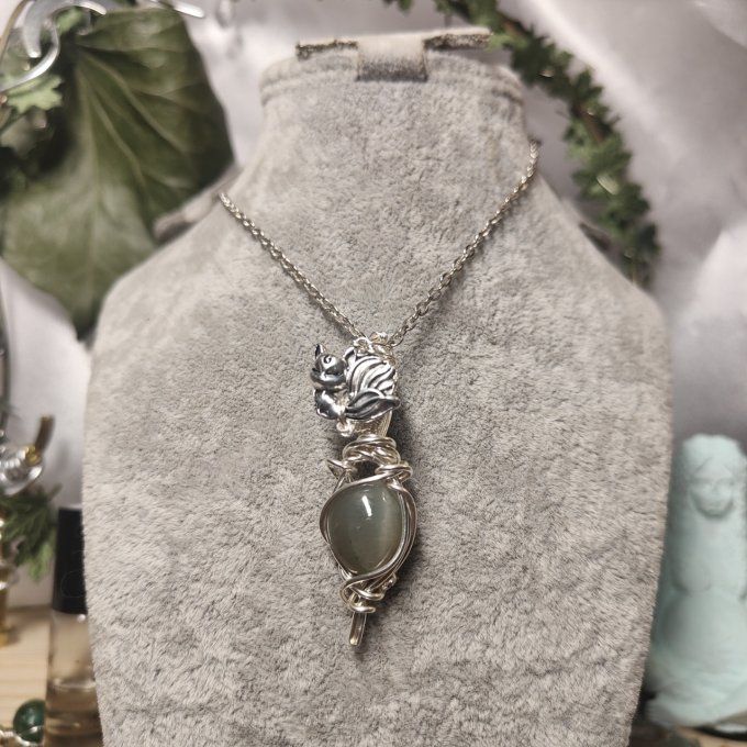 Scapolite jaune -chrysoberyl wernerite ✨ Protection et Apaisement Émotionnel - kitsune