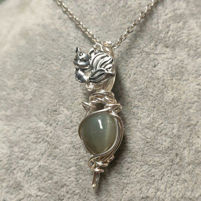 Scapolite jaune -chrysoberyl wernerite ✨ Protection et Apaisement Émotionnel - kitsune