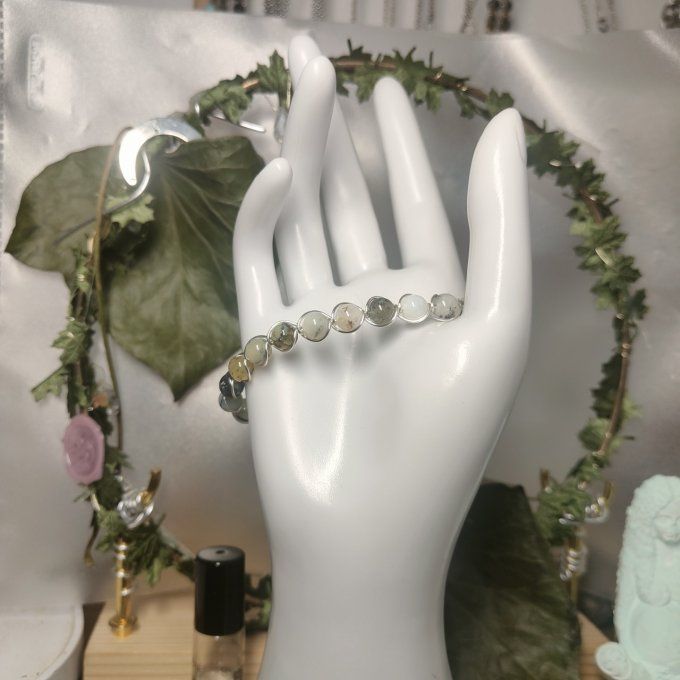 Opale verte  - bracelet 6 mm✨ Espoir et sérénité 