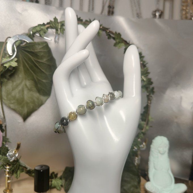 Opale verte  - bracelet 6 mm✨ Espoir et sérénité 