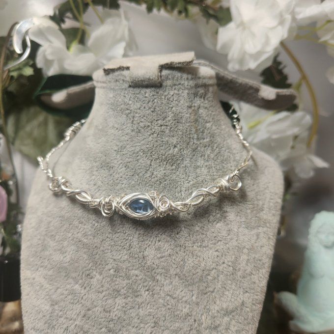 Collier modulable ✨ Charms cyanite bleu 