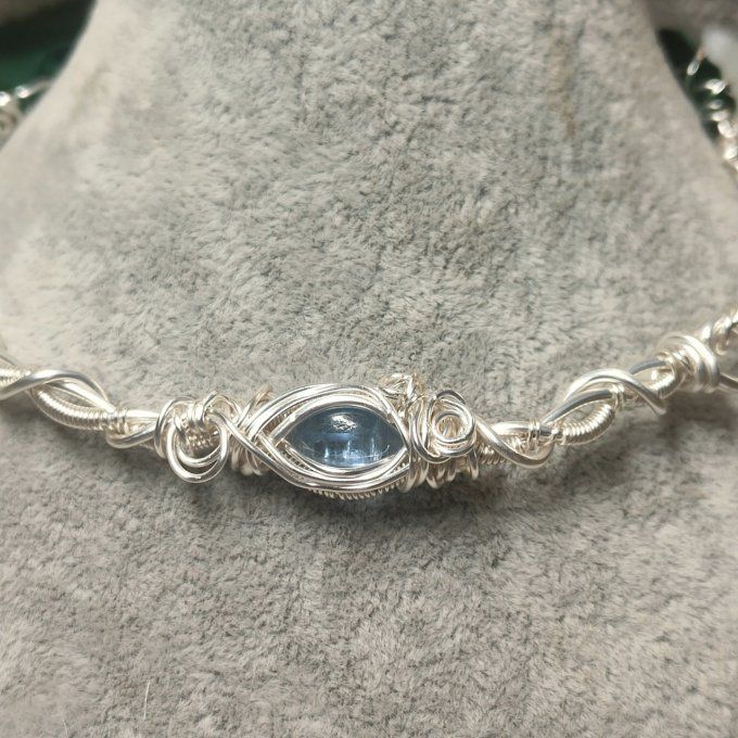 Collier modulable ✨ Charms cyanite bleu 
