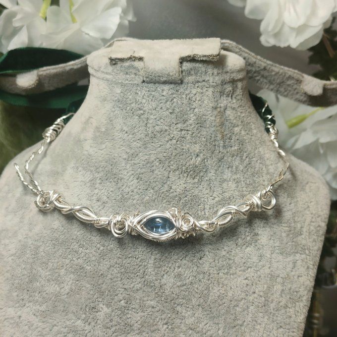 Collier modulable ✨ Charms cyanite bleu 