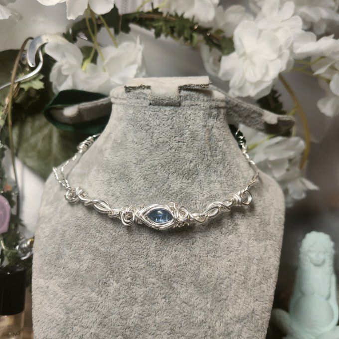 Collier modulable ✨ Charms cyanite bleu 