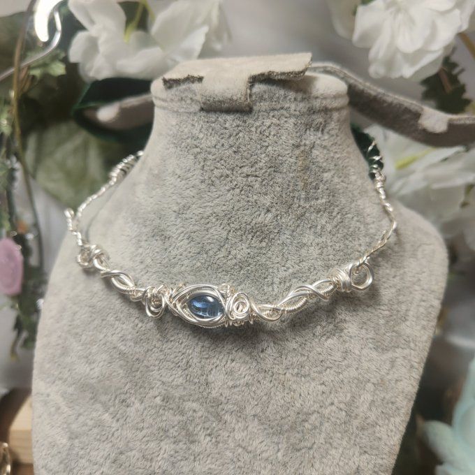 Collier modulable ✨ Charms cyanite bleu 