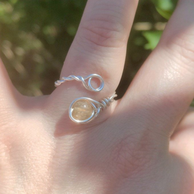 Bague perle torsadé a composer  