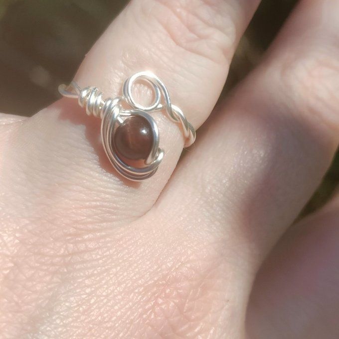 Bague Oeil de taureau torsadé 