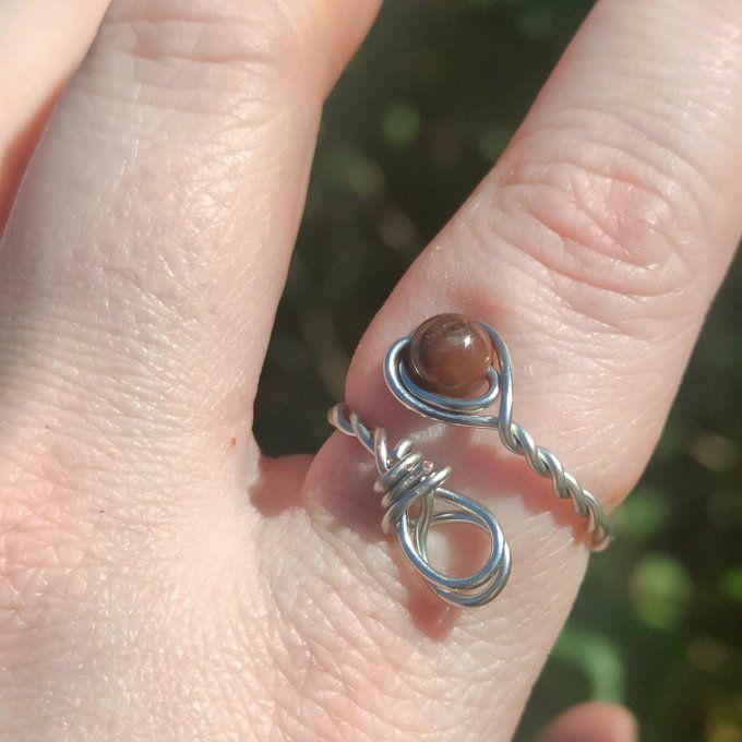 Bague torsadé oeil de fer 