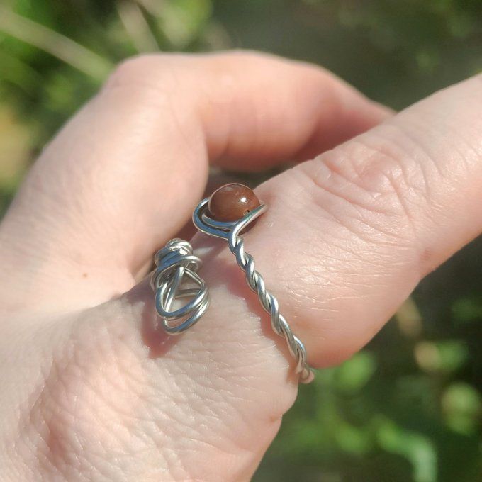 Bague torsadé oeil de fer 