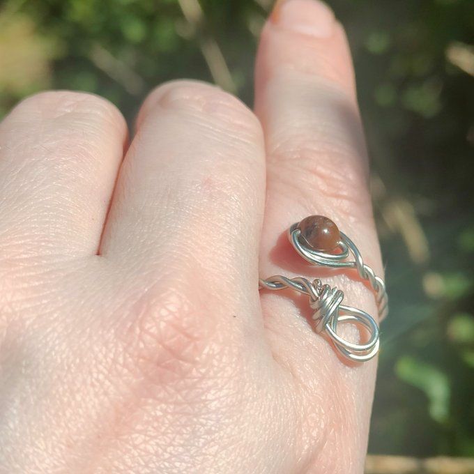 Bague torsadé oeil de fer 