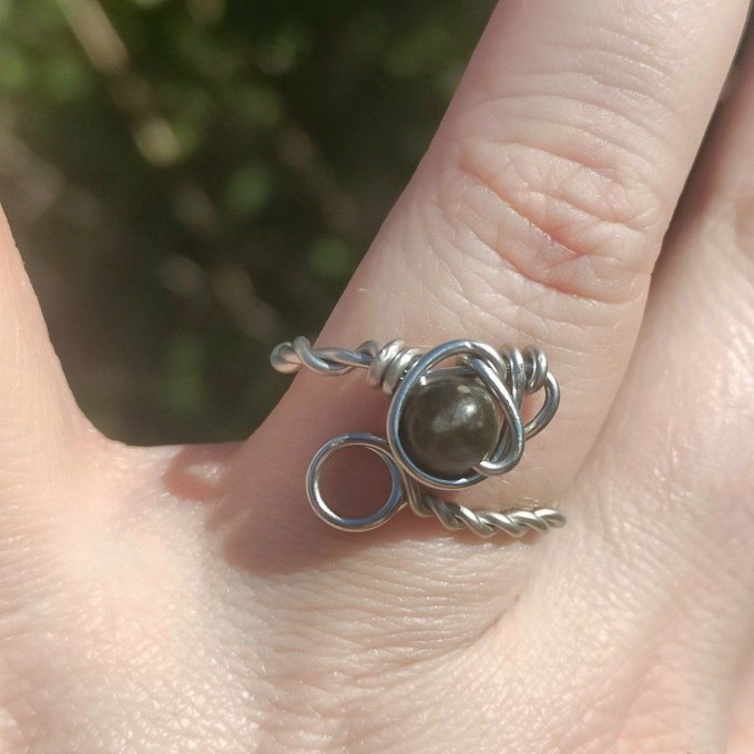 Bague perle torsadé a composer  