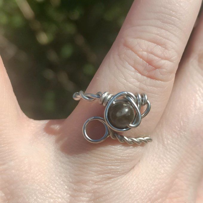Bague llanite torsadé 