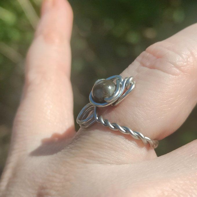 Bague llanite torsadé 