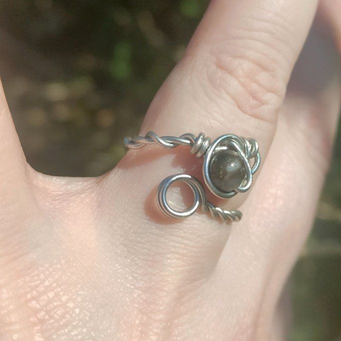 Bague llanite torsadé 