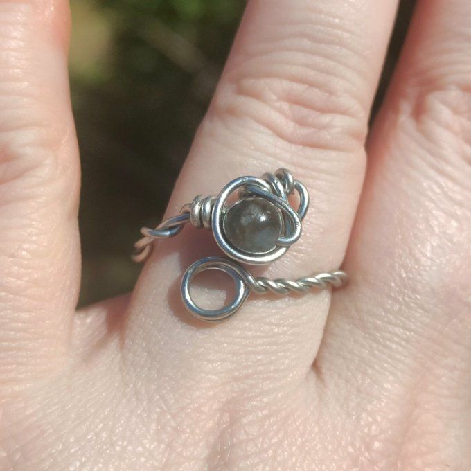 Bague llanite torsadé 