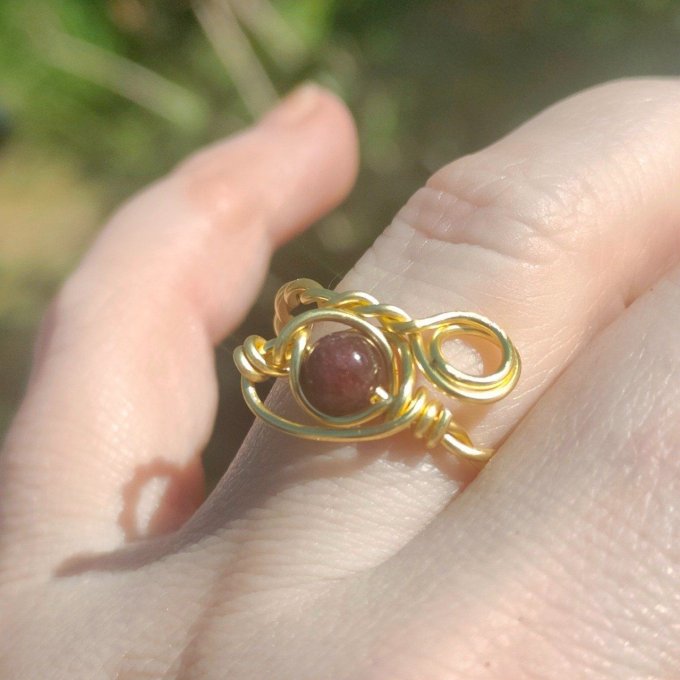 Bague perle torsadé a composer  