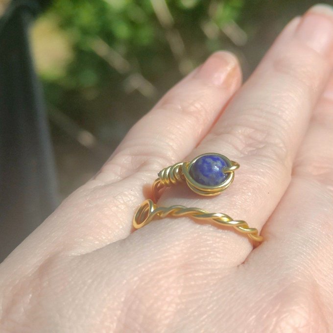 Bague perle torsadé a composer  