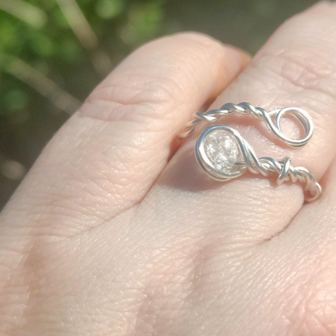 Bague perle torsadé a composer  