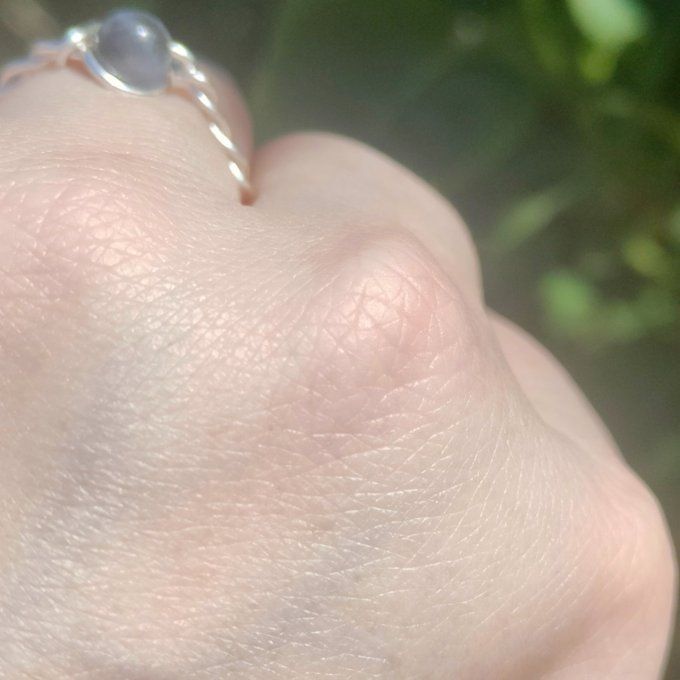 Bague torsadé sodalite 