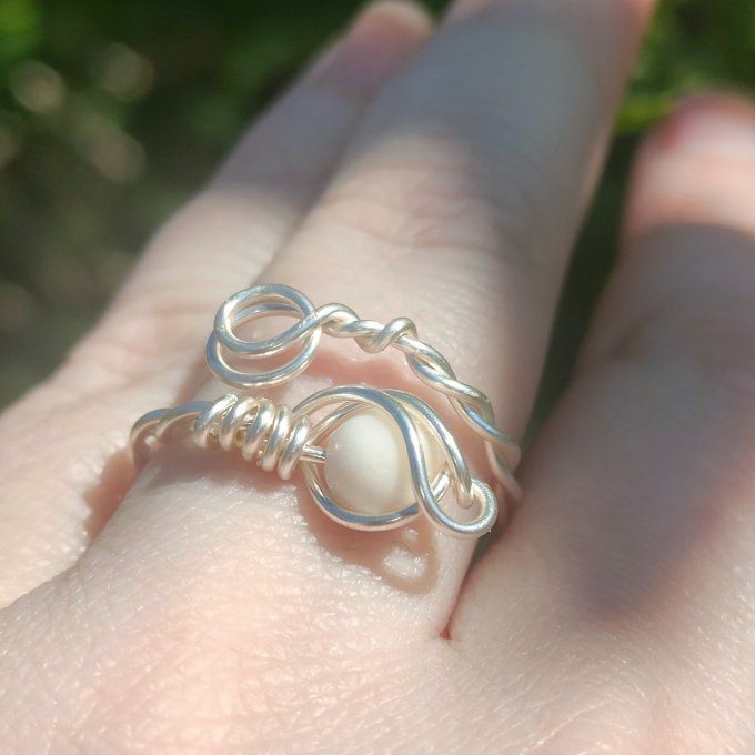 Bague torsadé Jade blanche canada 