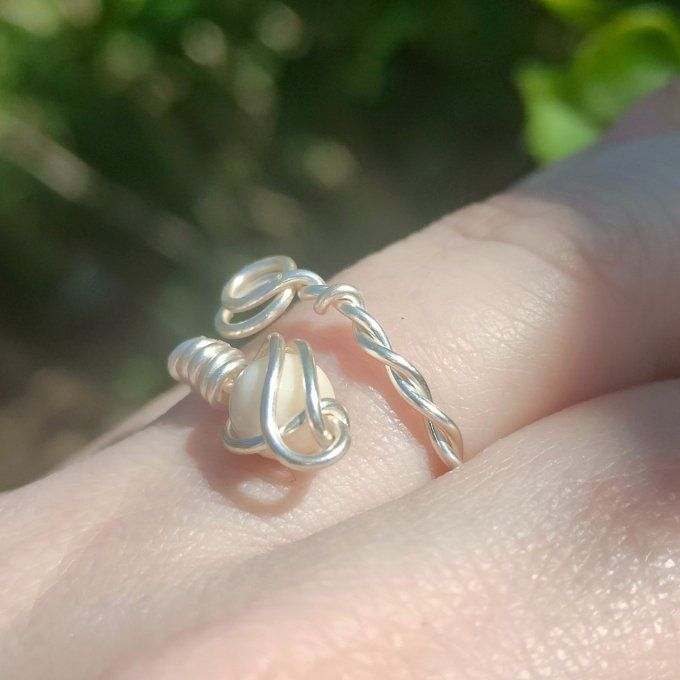 Bague torsadé Jade blanche canada 
