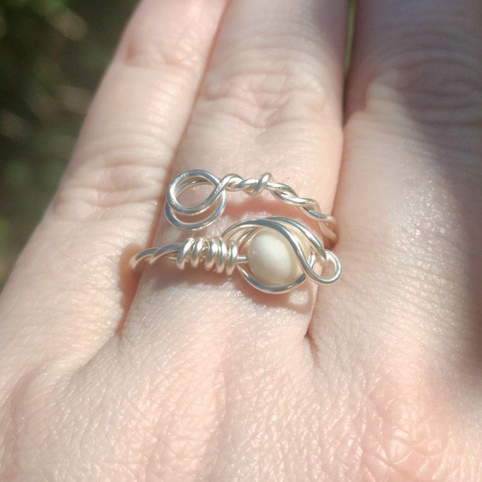 Bague torsadé Jade blanche canada 