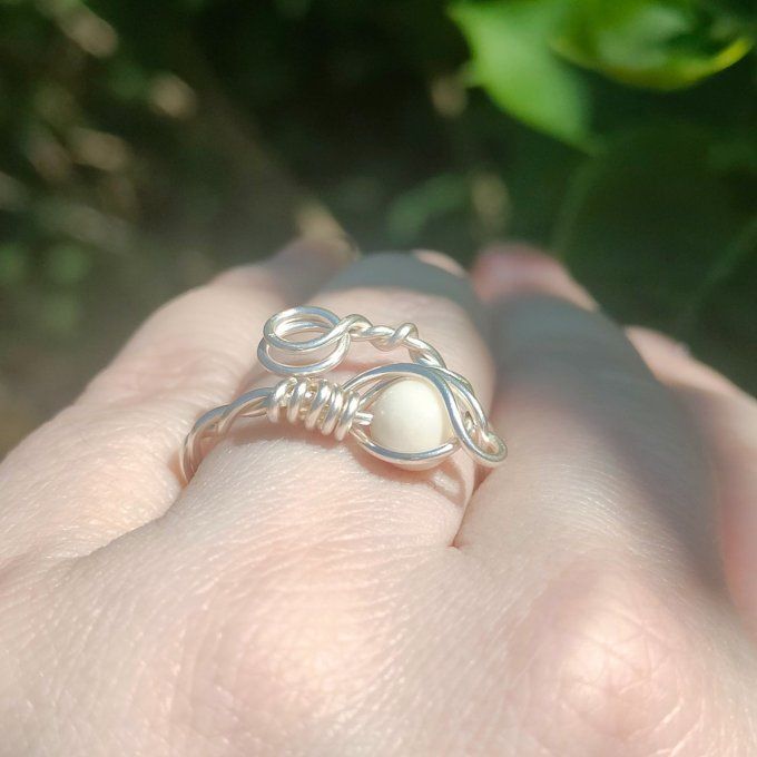 Bague torsadé Jade blanche canada 