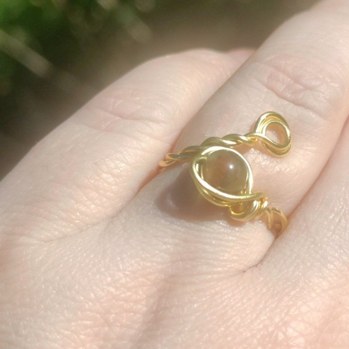 Bague perle torsadé a composer  
