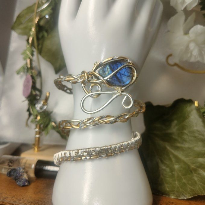 Diadollier Oeil du Phénix -labradorite bleu 