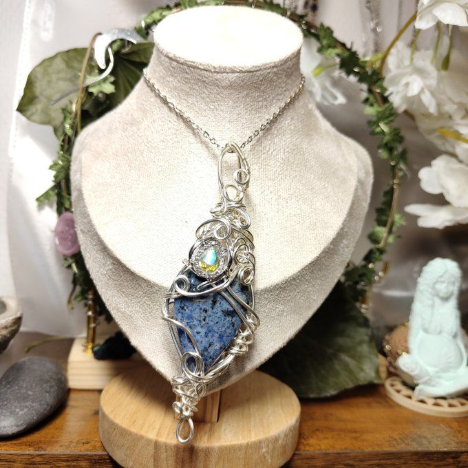 Dumortierite -Quartz bleu ✨pierre de l'esprit torturé - Copie