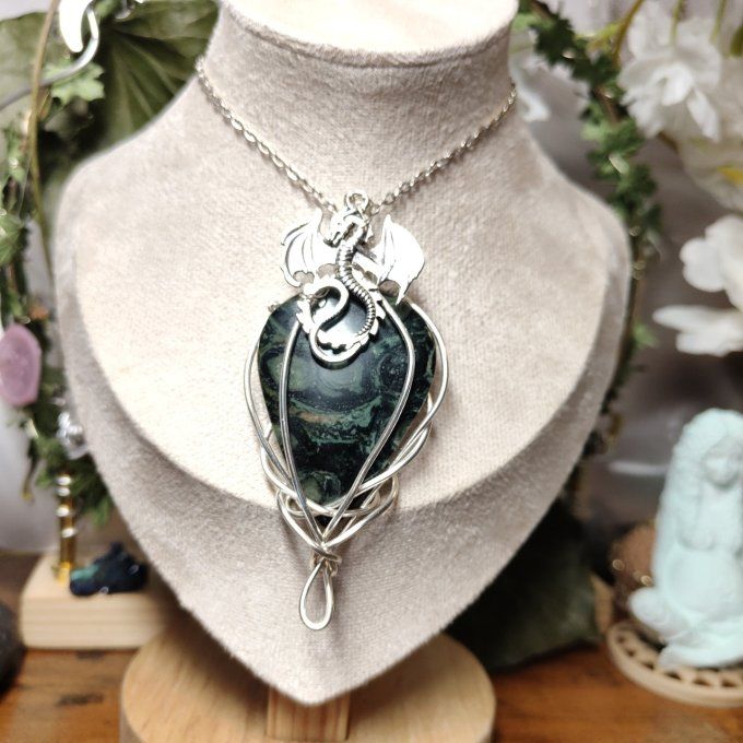 Amulette Jaspe Kambaba – ✨Protection, Régénération & Guérison du Cœur✨