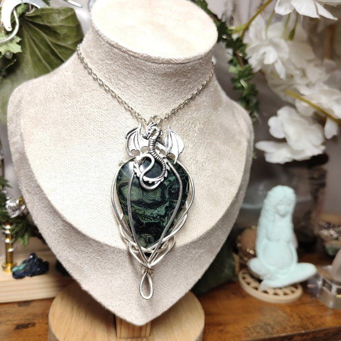 Amulette Jaspe Kambaba – ✨Protection, Régénération & Guérison du Cœur✨