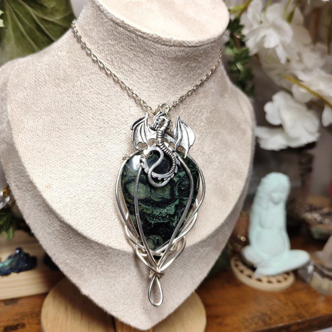 Amulette Jaspe Kambaba – ✨Protection, Régénération & Guérison du Cœur✨