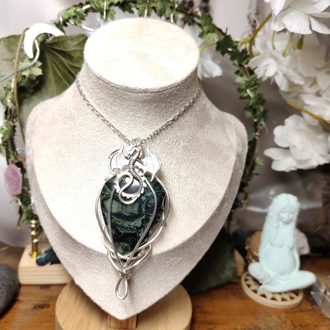 Amulette Jaspe Kambaba – ✨Protection, Régénération & Guérison du Cœur✨