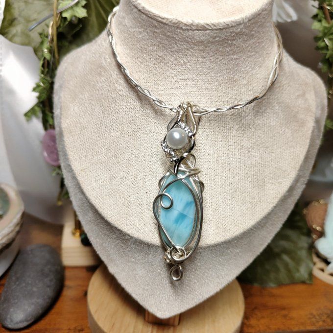 Larimar ✨pierre du Dauphin ✨sérénité et douceur ✨ - 