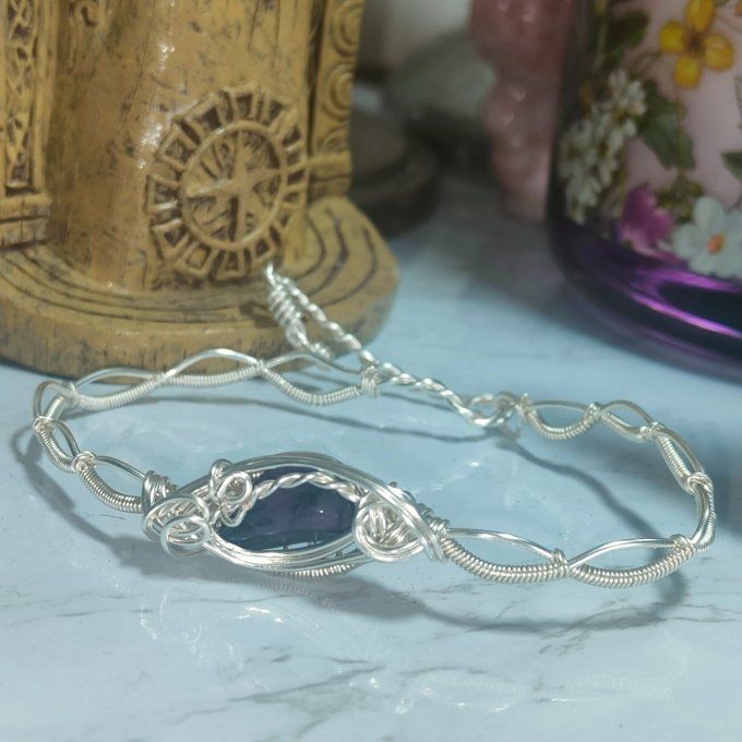 Bracelet Charms Sugilite :pierre du guérisseur de l'âme 
