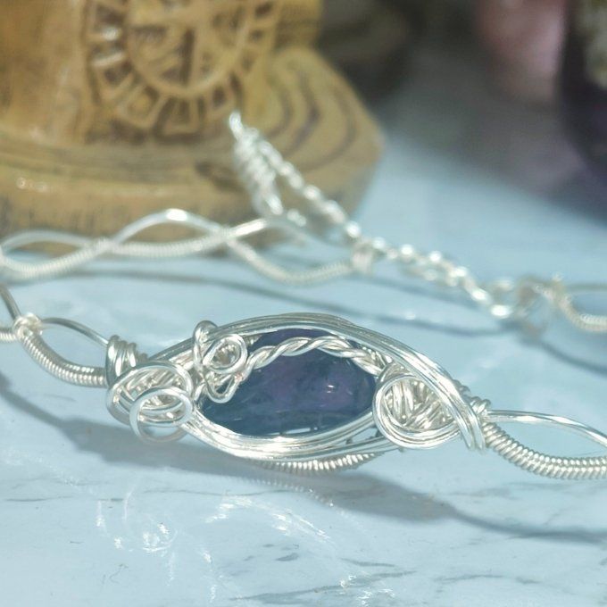 Bracelet Charms Sugilite :pierre du guérisseur de l'âme 