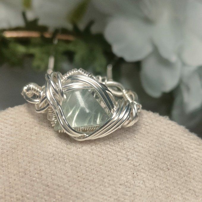 Fluorite Verte - bague courrone: ✨Clarté, Protection et Équilibre Émotionnel✨ 