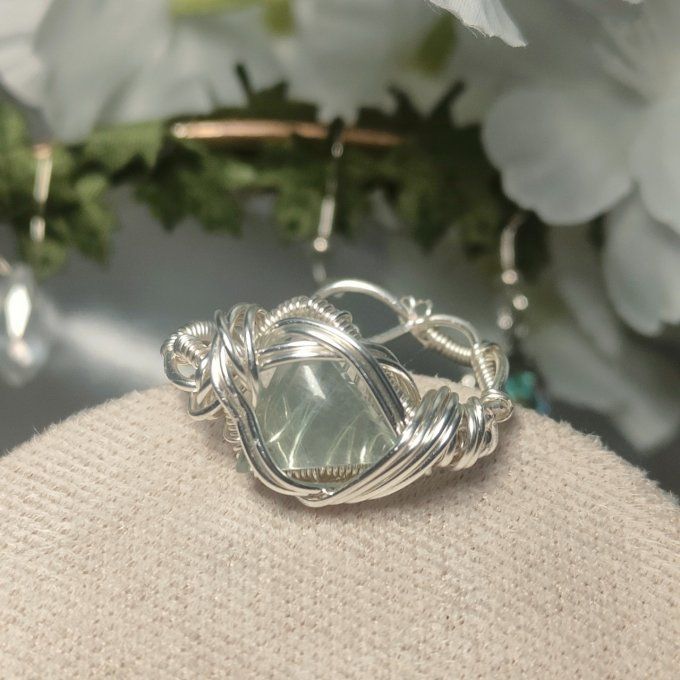 Fluorite Verte - bague courrone: ✨Clarté, Protection et Équilibre Émotionnel✨ 
