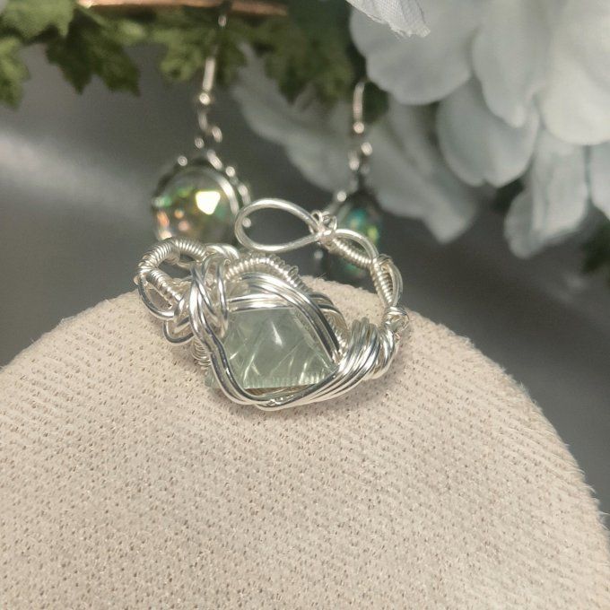 Fluorite Verte - bague courrone: ✨Clarté, Protection et Équilibre Émotionnel✨ 