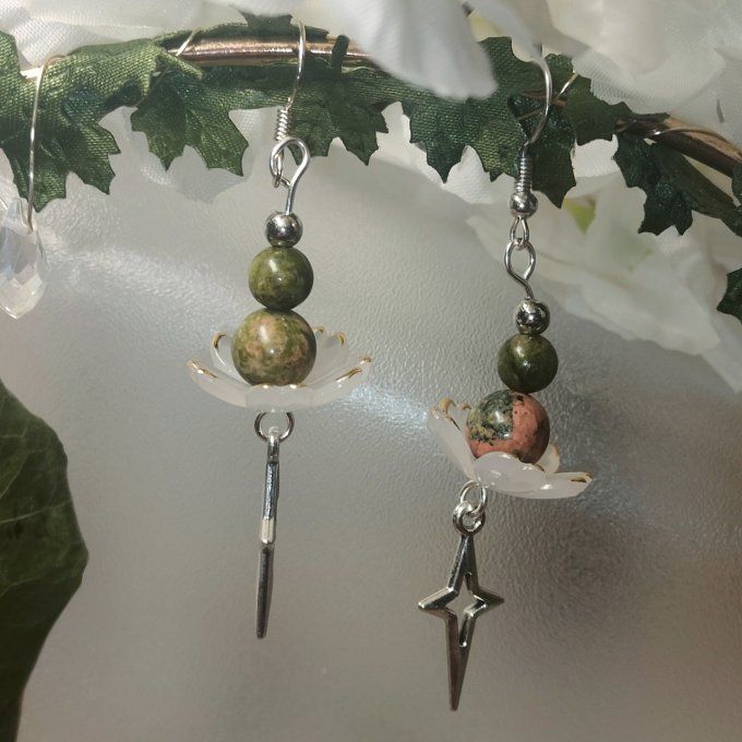Boucle Fleur Unakite 