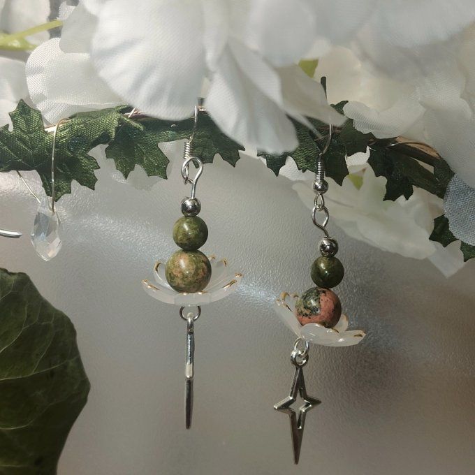 Boucle Fleur Unakite 