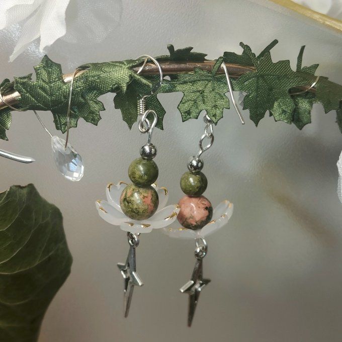 Boucle Fleur Unakite 