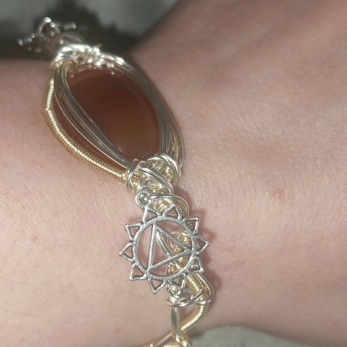 Bracelet torsade Cornaline , ✨ pierre de chaleur et de joie 