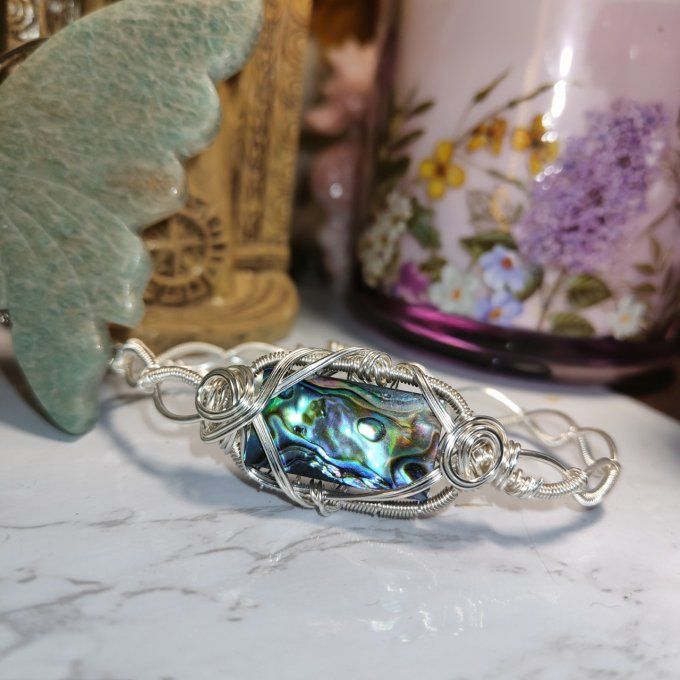 Bracelet Torsade Ormeaux Abalone ✨Apaisement et Équilibre Émotionnel 