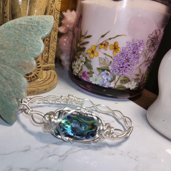 Bracelet Torsade Ormeaux Abalone ✨Apaisement et Équilibre Émotionnel 